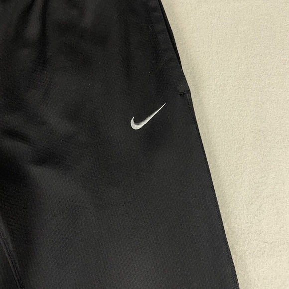 Nike Dri Fit Sweatpants Mens Size Large L Black Polyester Zip Cuff Performance - Picture 3 of 16